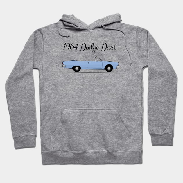 1964 Dodge Dart light blue Hoodie by Ginger Bobby